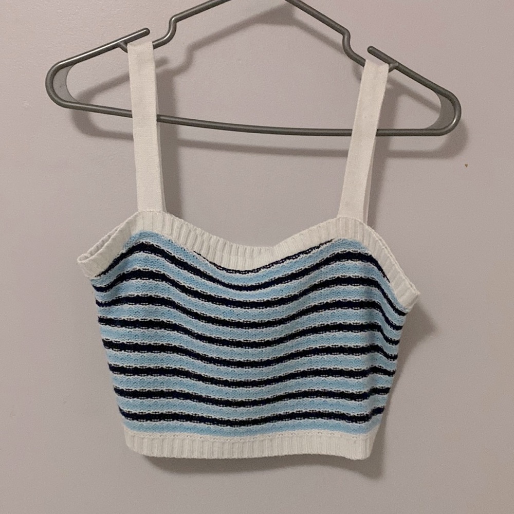 Blue crop top